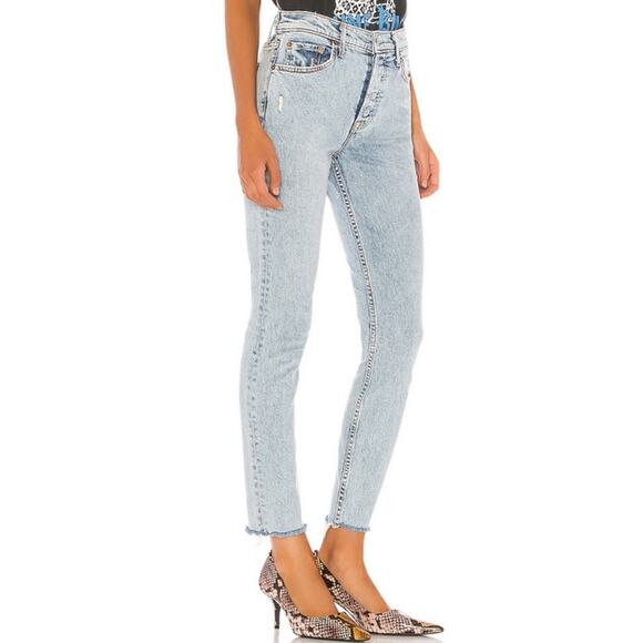 GRLFRND The Karolina distressed high rise skinny jeans in Close Call Size 23 NEW - Picture 6 of 10